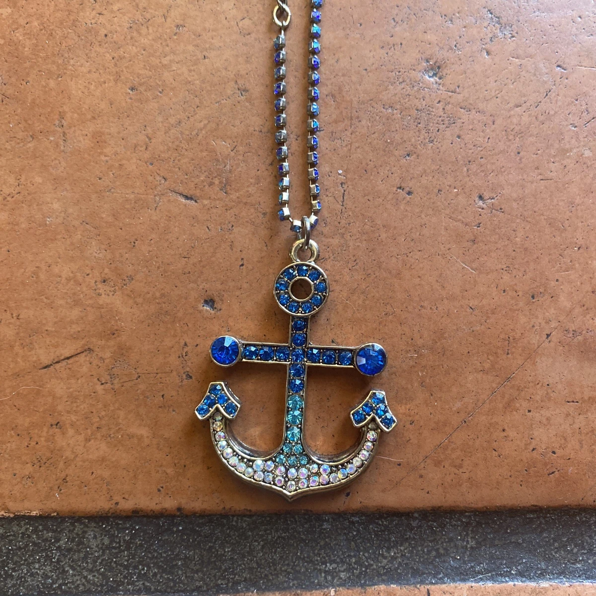 Betsey johnson anchor necklace deals