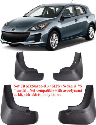 4PCS Splash Guards Mud Flaps Fender For 2010-2013 Mazda 3 Axela Hatchback