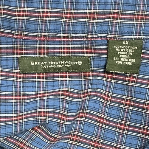 Camisa abotonada manga larga Great Northwest Clothing Company para hombre 4XL.   7294 Foto 3 de 3