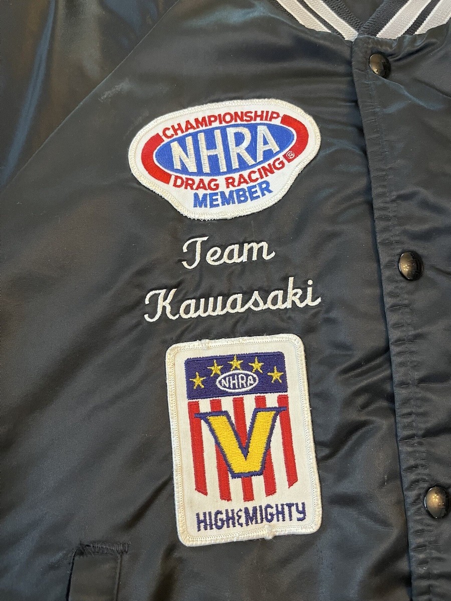 VTG 1980s NHRA Drag Racing Jacket With Patches Prostar AMA High