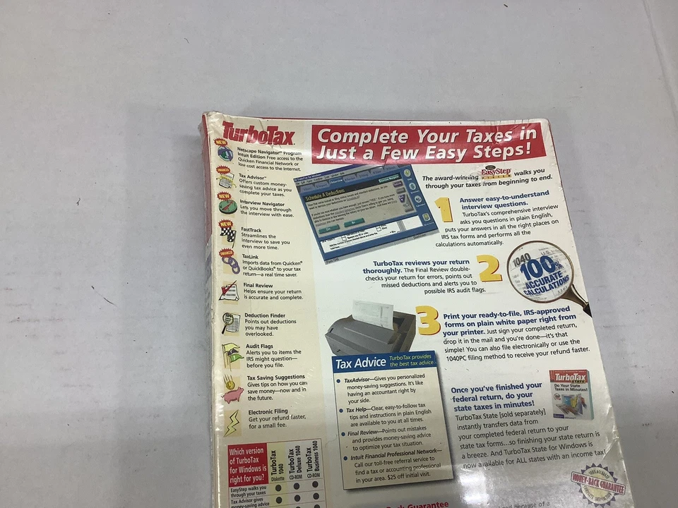 Quicken Turbo Tax Federal 1995 Final Version for Windows 95 & 3.1 - Image 3 of 4