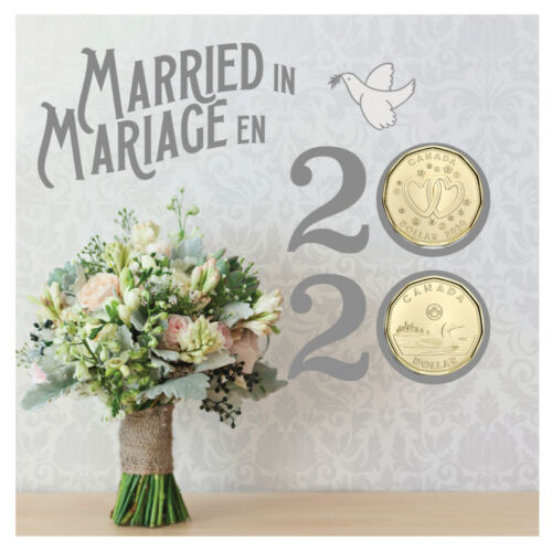Cadeau de mariage Canada 2020 lot de 6 pièces avec dollar huard spécial - Photo 1 sur 5