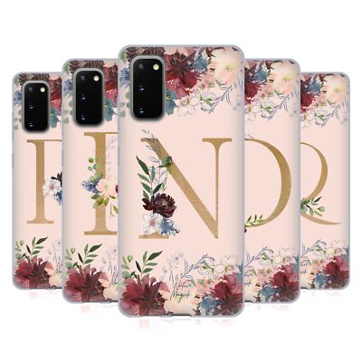 NATURE MAGICK MONOGRAMM BLUMEN ROSA GOLD 2 GEL HANDYHÜLLE FÜR SAMSUNG HANDYS 1