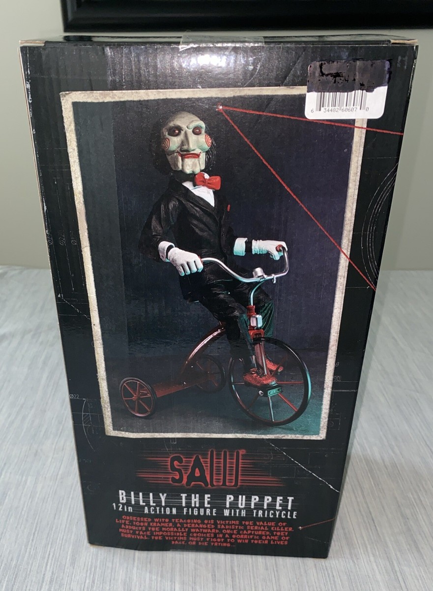 NECA SAW Push Button Sound フィギュア 三輪車付き NECA Saw Billy the Puppet on Tricycle 12“ Action Figure with