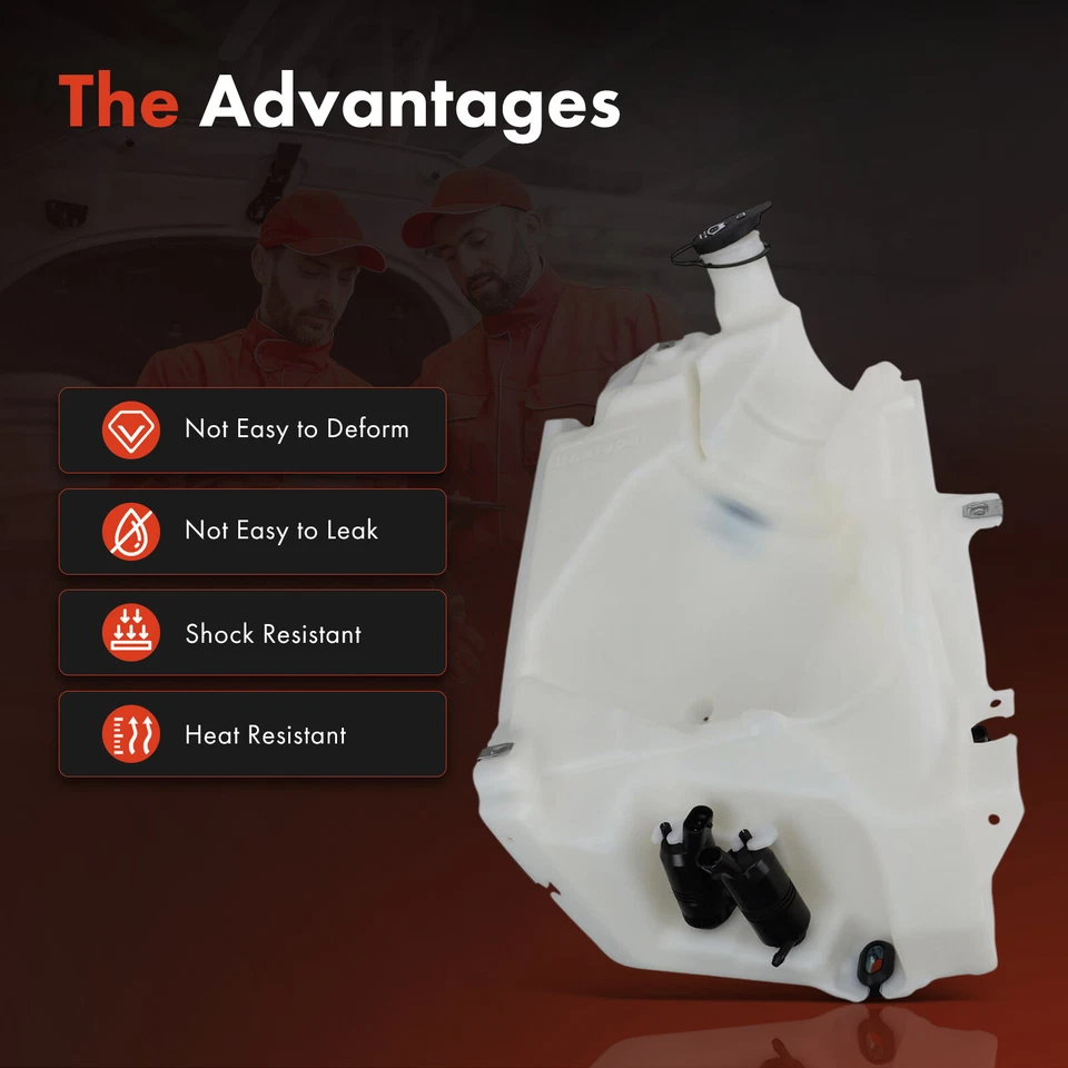 Depósito de lavadora de parabrisas con tapa y bomba y sensor para Chevy Trailblazer GMC Envoy Foto 3 de 4