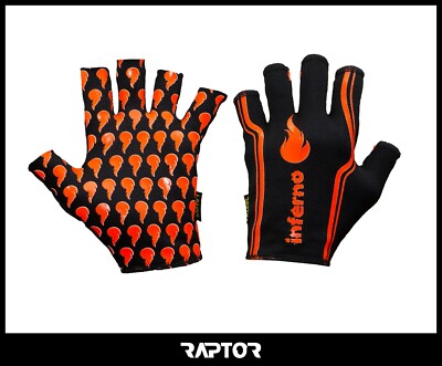 Kinder/Mini/Junior 3/4 Finger Inferno Rugby Silikon Grip Handschuhe/Stick Handschuhe