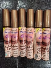 6 PACK PROSA MASCARA 4 IN 1 PROFESSIONAL SILICON COFFEE WATERPROOF MADE MEXICO