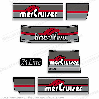 Fits Mercruiser 1986-1998 Bravo Two 7.4 Liter Decals