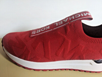 NIB Michael Kors Women's Sz Bodie Slip-On Sneaker Red MK