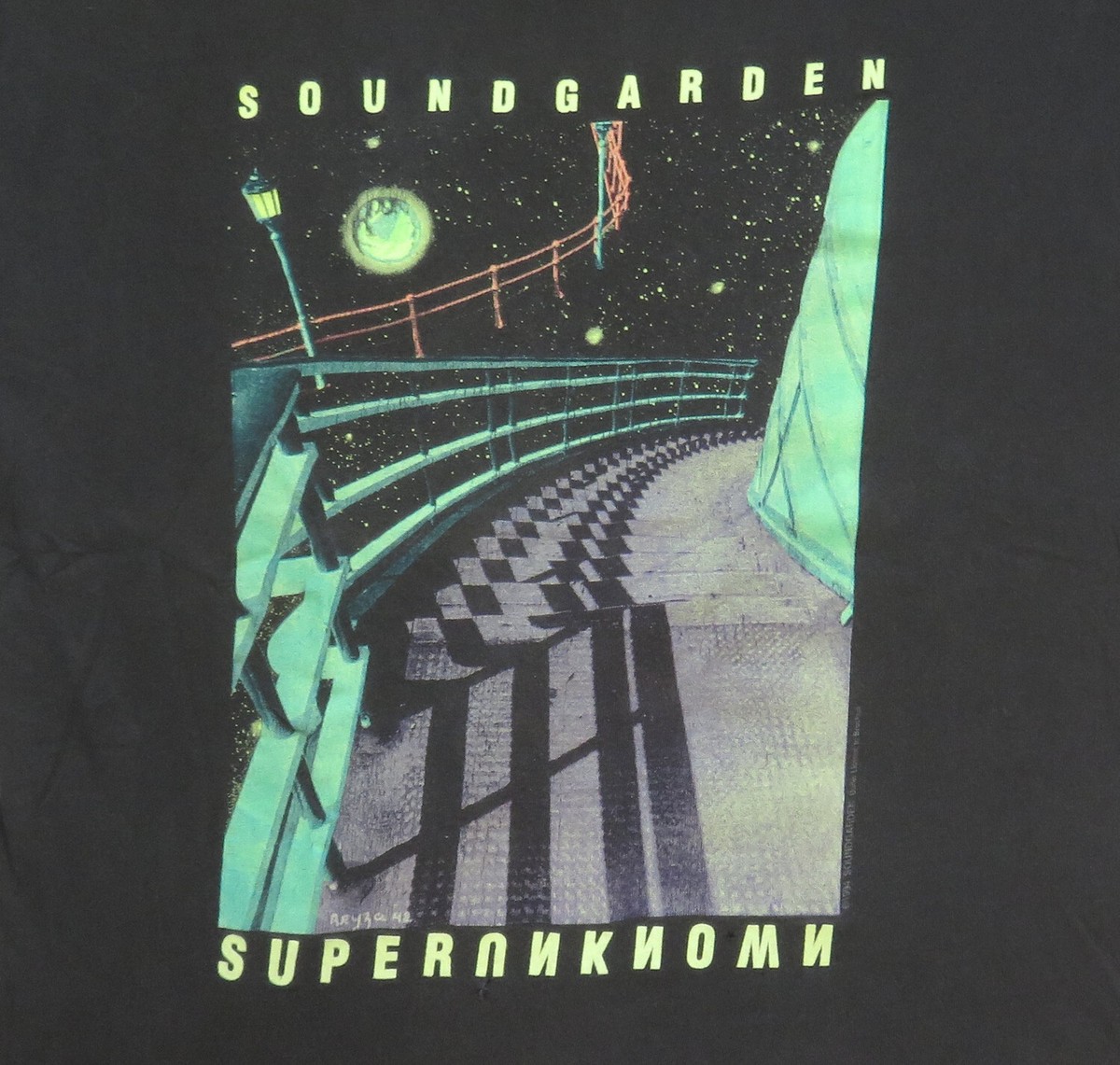 ビンテージ サウンド ガーデン tシャツ Superunknown 1994 Soundgarden Vintage T Shirt 1994 Superunknown Tour Glow In