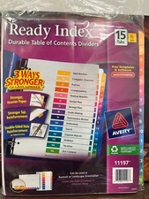 Avery Durable Table of Contents Dividers 11197