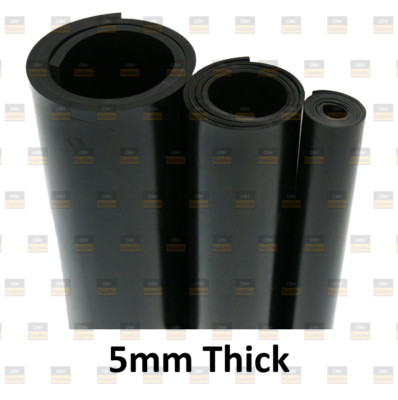 5 mm Neopren Gummiplatte - einfarbig schwarz glatt - verschiedene Größen - inkl. MwSt.