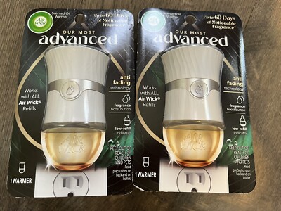 2x Air Wick Advanced Plug-in Scented Oil Warmer. Works With All Air Wick Refills