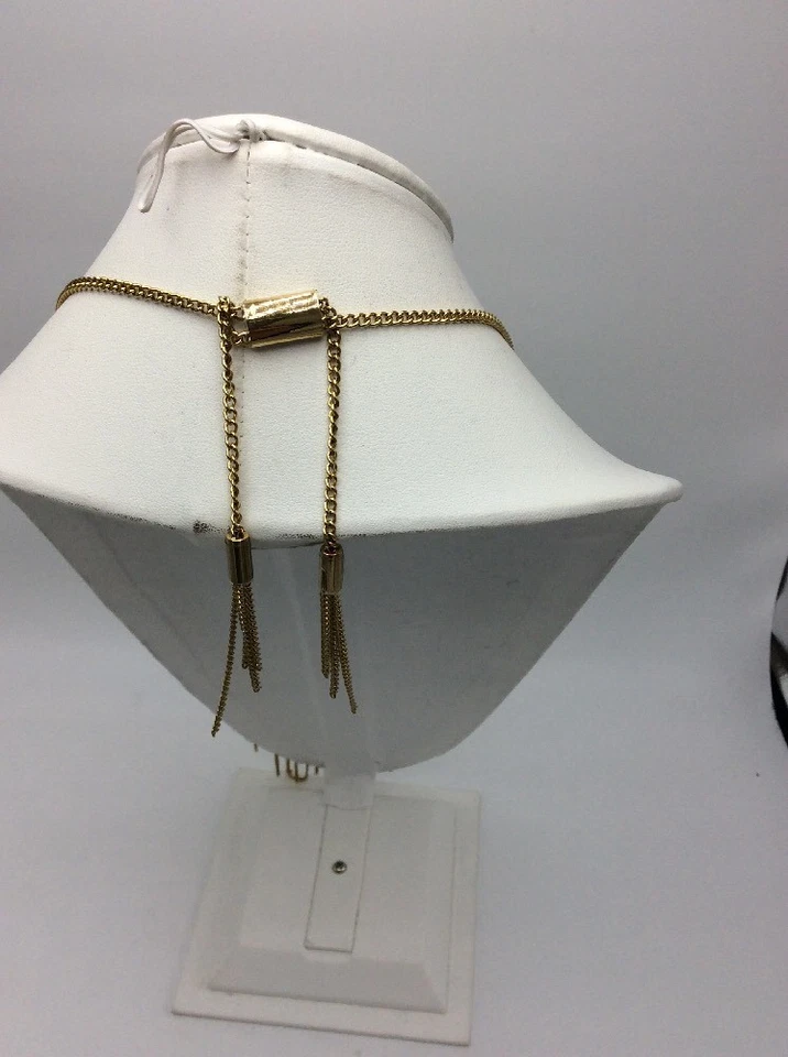 145 美元迈克尔·科尔斯金色,可调节褶皱装饰项链 D36 — 第 4/4 张图片