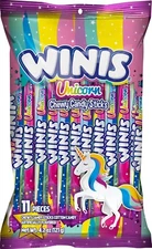 Winis Unicorn Cotton-Candy Flavored Chewy Candy 4.3oz Bag - 11 Pieces | Easter V