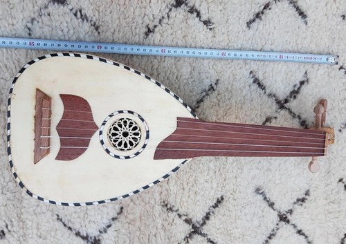 Nuovo piccolo liuto OUD musica araba strumento a 5 corde decorazione legno fatto a mano OUD - Foto 6 di 11