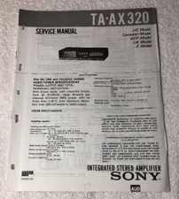 SONY TA-AX320 INTEGRATED STEREO AMPLIFIER ORIGINAL SERVICE MANUAL SCHEMATIC M608