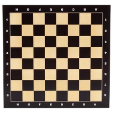 Tablero de ajedrez de madera con incrustaciones de arce de 19x19" con cuadrado de 51 mm. Tablero de juego de ajedrez plano profesional