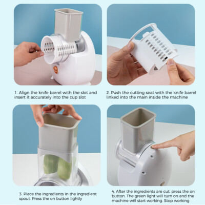 Electric Vegetable Slicer Multifunctional Potato Carrot Cutter Shred Chopper Kit