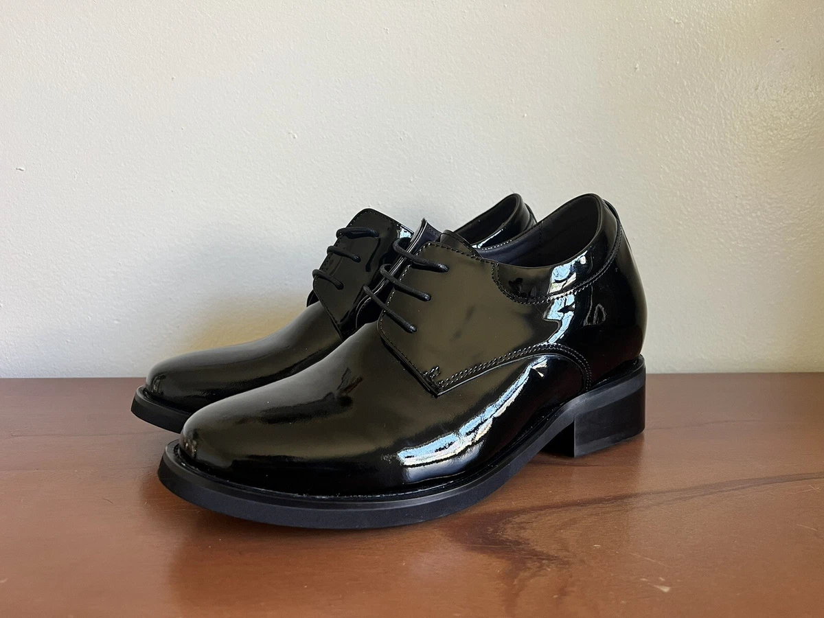 CALTO -  - 2.5 Inches Taller (Brown) - Patent  Formal Dress Shoes H689 Calzoleria Toscana Double Strap Dress Shoe - Toscana USA main image 2