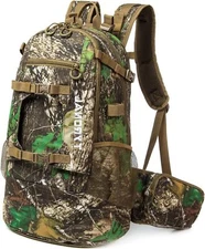 Hunting Backpack Outdoor Gear Hunting Pack with Bow and Rifle. (Camo-Khaki)