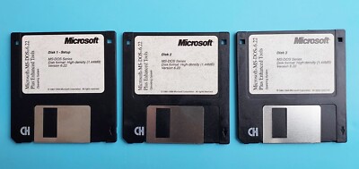 Vtg Microsoft MS-DOS 6.22 OS Plus Enhanced Tools - 3.5'' Floppy Disks - Untested