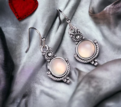 Boucles d'oreilles Pendantes en Pierre de Lune - Idéal cadeau - Photo 1/4