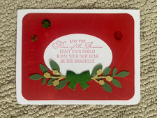Christmas holiday greeting frame red card kit of 6 made with Stampin' Up