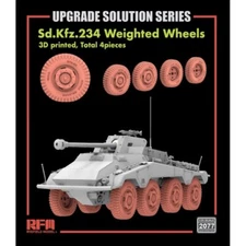Rye Field Model #2077 1/35 Sd.Kfz.234/4 3D Printed wheels Type B, 8pcs
