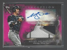 2018 Topps Inception Nicky Delmonico Rookie 3 Color Patch Autograph Card #49/75