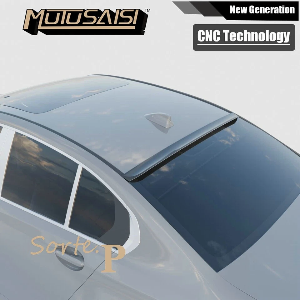 Fits Lincoln Continental 17-20 Rear Roof Spoiler Wing Lower Kick Ducktail Style - Image 4 of 4