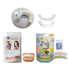Smile Snap on False Teeth Set Veneers Comfort Fit Braces Denture Tooth Cover U/L