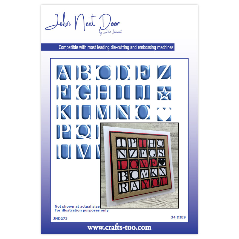 New John Next Door Metal Cutting Dies  Regal Alphabet JND273