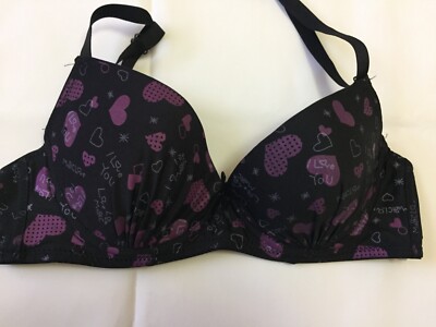  ANCONA LINGERIA Bra size  it  3b us 36b eu 80b padded underwired black fuscia 