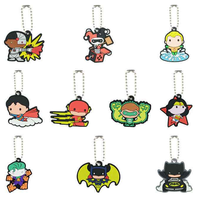 DC Comics Chibi Style Soft Touch Keychain Charms One Dozen