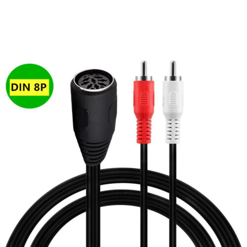 Cable adaptador de audio musical macho MIDI DIN 8 PIN hembra a doble 2x RCA fono macho - Imagen 6 de 9