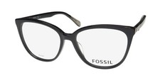 NEW FOSSIL 7051 EYEGLASS FRAME PLASTIC FULL-RIM CAT EYE BLACK 807 53-16-140