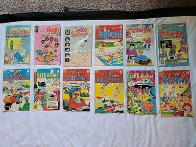 Lot Of 12 Sad Sack Fun, Fun-In, Spooky, Jughead, Laugh, Archie Vintage Comics
