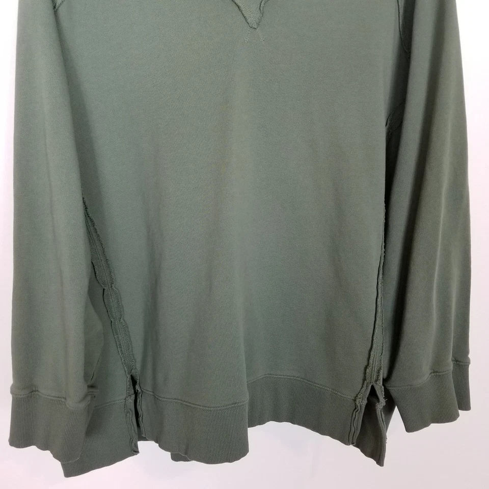 Sudadera con capucha Torrid Plus para mujer de gran tamaño con cuello en V talla 2X verde atlética informal Foto 3 de 4