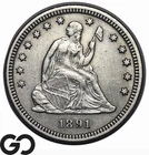 1891 Seated Liberty Quarter, Tough This Nice, Lustrous Choice AU++/Unc