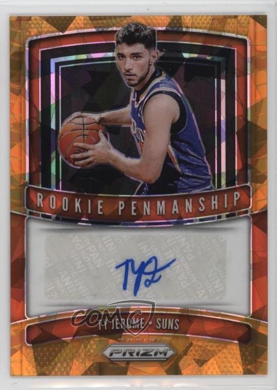 2019-20 Panini Prizm Rookie Penmanship Orange Ice Ty Jerome #RP-TJR Auto RC 1by8