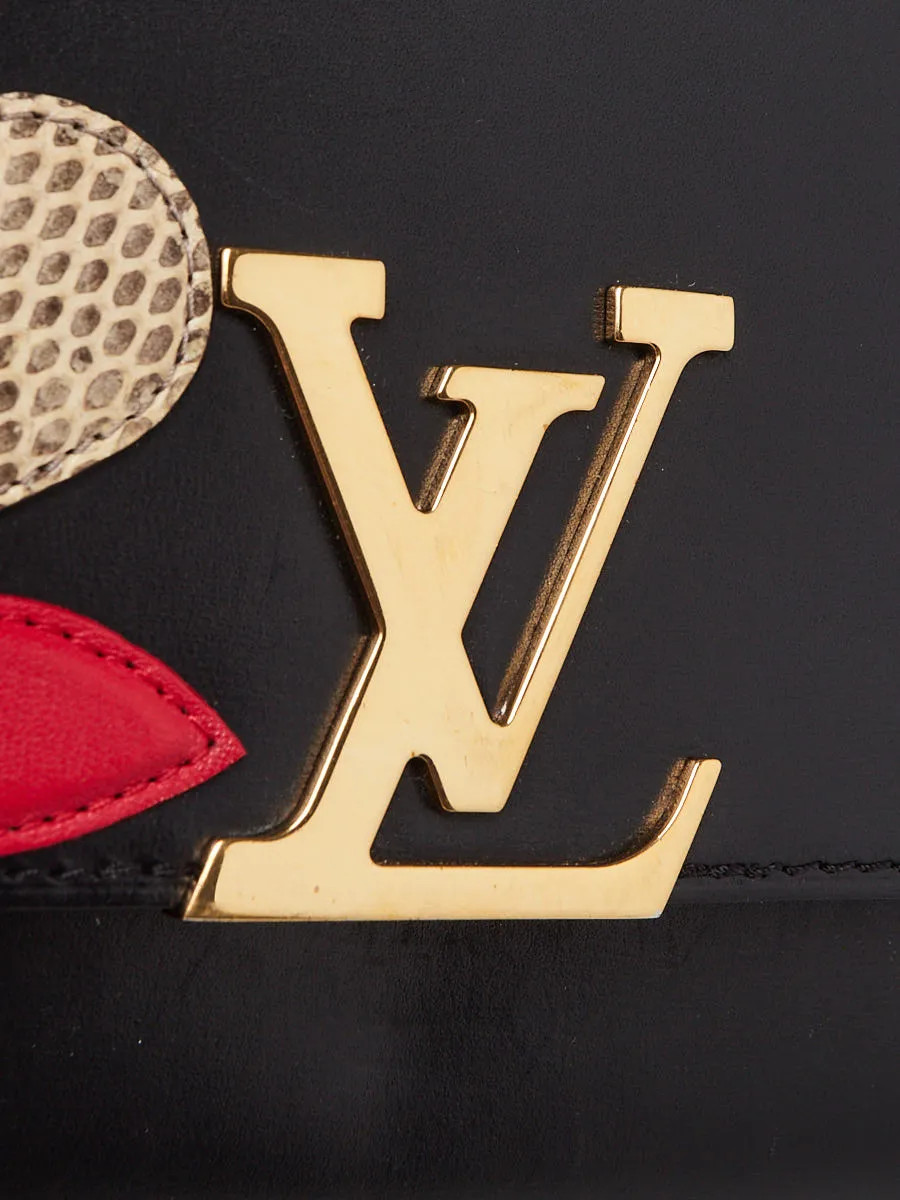 Louis Vuitton Black Leather Python Chain Louise I… - image 5