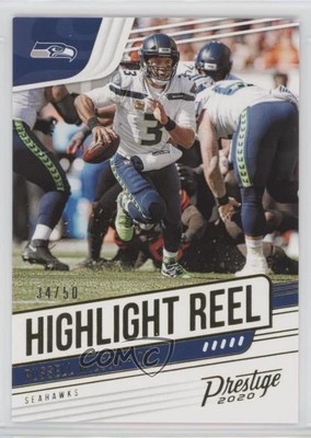 2020 Panini Prestige Highlight Reel Xtra Points Gold 34/50 Russell Wilson 0d3