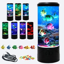 YPCOO Mini Bubble Fish Lamp,Fake Tank Aquarium Lamp,Multi-Color Circle
