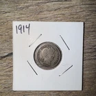 1914- BARBER US SILVER ONE DIME COIN