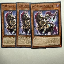 D/D Lance Soldier x3 (playset) DOOD-EN001 Common 1st Ed NM (READY TO SHIP!)