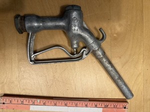 Vintage OPW CIN.O 12-A Aluminum Gas Pump Nozzle Handle With Hanging Hook