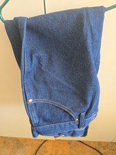 Vintage Wrangler Cowboy Cut 13MWZ Denim Blue Jeans Mens Size 34 x 30 USA Denim