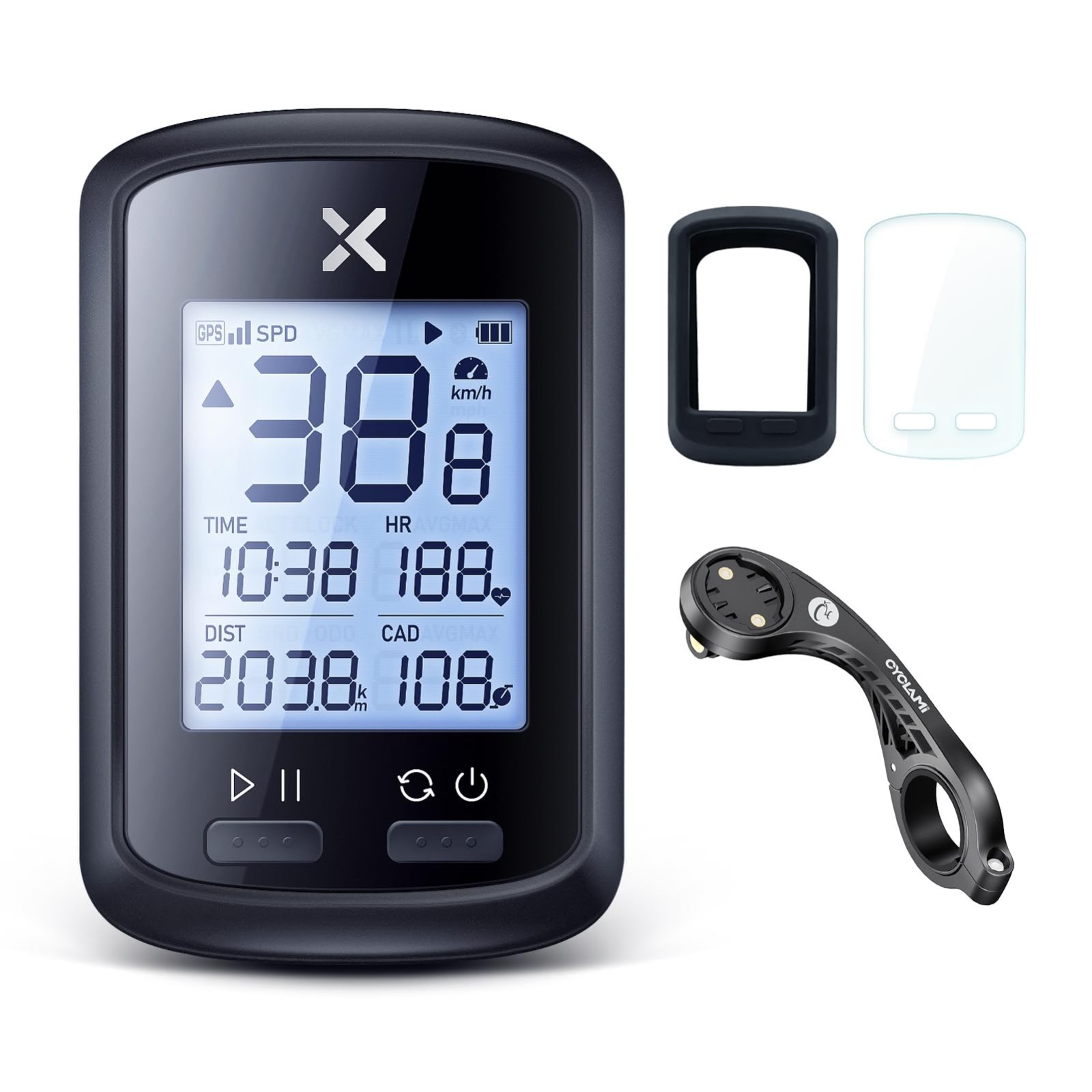 Wireless Bike Computer GPS Speedometer Odometer Bluetooth AN