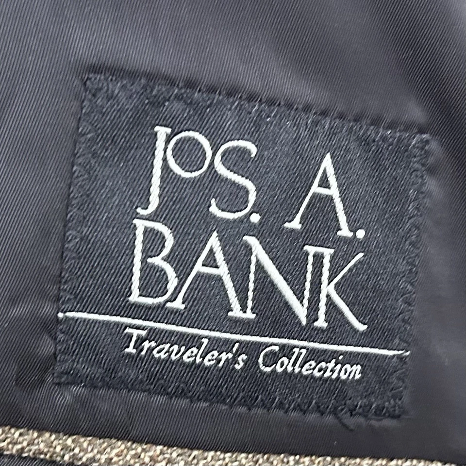 Abrigo deportivo Jos A Bank 50R 100 % lana marrón beige tejido dos botones forrado ventilado Foto 3 de 4